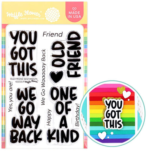 WAFFLE FLOWER: Old Friend Sentiments | Stamp