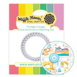 WAFFLE FLOWER: Postage Collage Circle Sentiments | Die