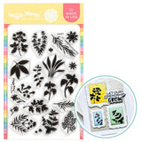 WAFFLE FLOWER: Stamp | Postage Collage Herb Silhouettes