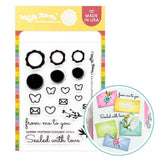WAFFLE FLOWER: Postage Collage Mini Seals | Stamp