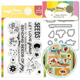 WAFFLE FLOWER: Stamp & Die Combo | Postage Collage Seed Details