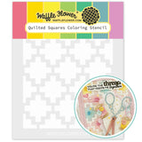 WAFFLE FLOWER: Quilted Squares | Stencil