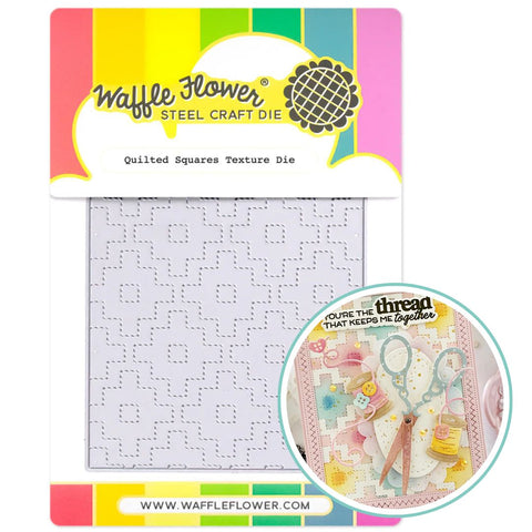 WAFFLE FLOWER:  Quilted Squares Texture | Die
