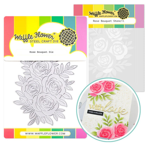 WAFFLE FLOWER: Rose Bouquet | Combo Stencil & Die