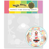 WAFFLE FLOWER: Seashell Frame | Coloring Stencil