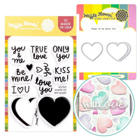 WAFFLE FLOWER: Shape Of My Heart | Combo Stamp & Die