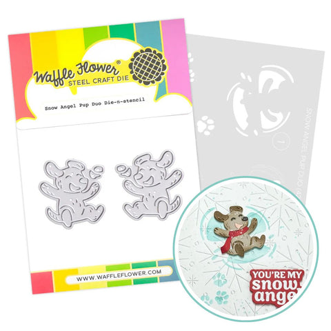 WAFFLE FLOWER: Snow Angel Pup | Stencil & Die