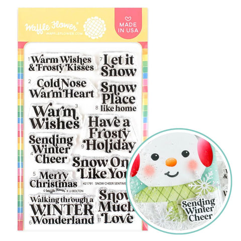 WAFFLE FLOWER: Snow Cheer Sentiments | Stamp