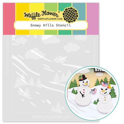 WAFFLE FLOWER: Snowy Hills | Stencil