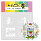 WAFFLE FLOWER: Stencil | Square Postage Pansy