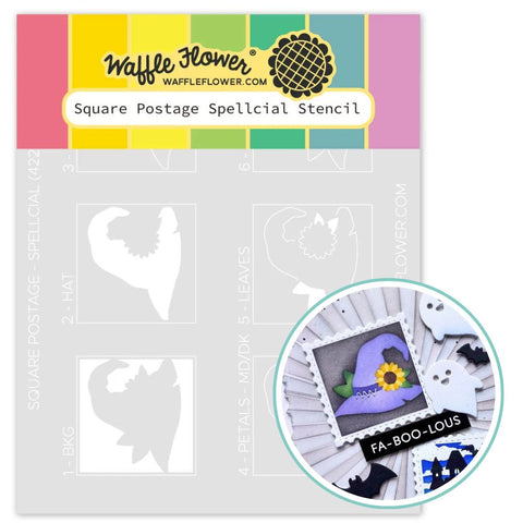 WAFFLE FLOWER: Stencil | Square Postage Spellcial