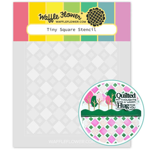 WAFFLE FLOWER: Tiny Square | Stencil