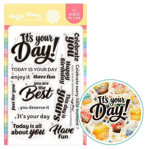 WAFFLE FLOWER: Stamp | Your Day Sentiments