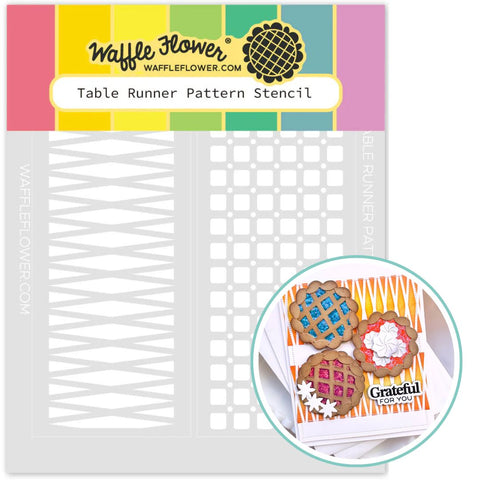 WAFFLE FLOWER: Table Runner Pattern | Stencil