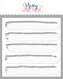 PRETTY PINK POSH: Stencil | Watercolor Strips