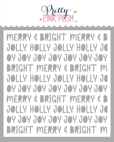 PRETTY PINK POSH: Winter Words | Stencil