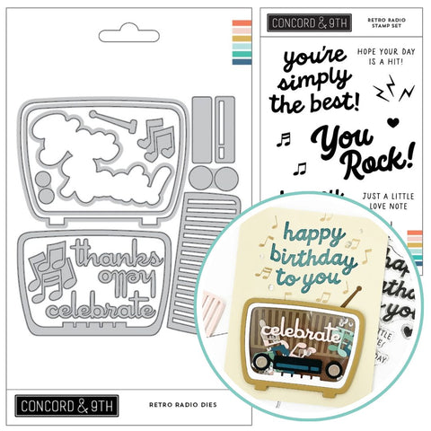CONCORD & 9 th : Bundle Stamp & Die | Retro Radio