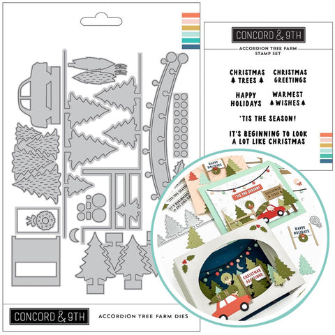 CONCORD & 9 th : Accordion Tree Farm | Stamp & Die Bundle