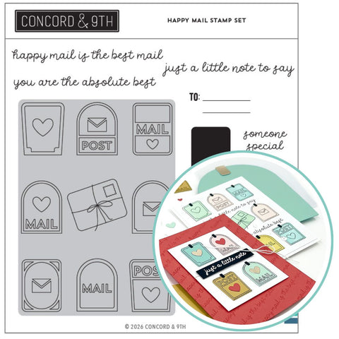CONCORD & 9 th : Happy Mail | Stamp