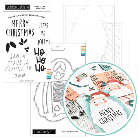 CONCORD & 9 th : Jolly St. Nick | Stencil, Stamp & Die Bundle