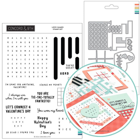 CONCORD & 9 th : Love Games | Stamp & Die Bundle