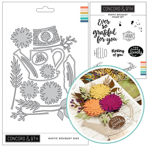 CONCORD & 9 th : Bundle Stamp & Die | Rustic Bouquet
