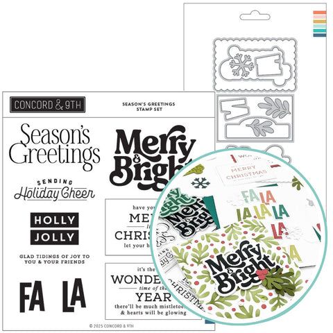 CONCORD & 9 th : Season's Greetings | Stamp & Die Bundle