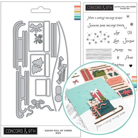CONCORD & 9 th : Sleigh Full of Cheer | Stamp & Die Bundle