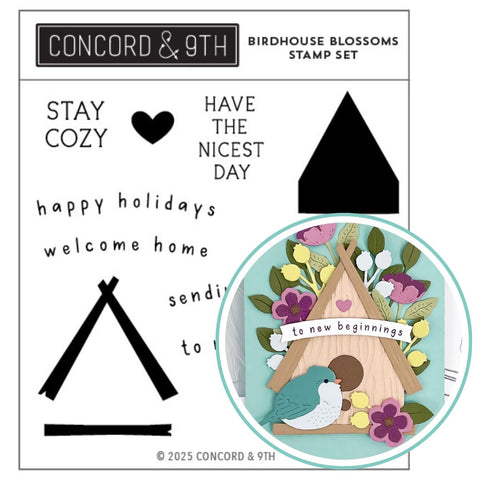CONCORD & 9 th : Birdhouse Blossoms | Stamp
