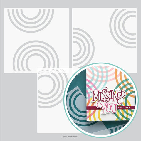 Kristina Werner | C9 : Radiating Circles | Stencil Pack