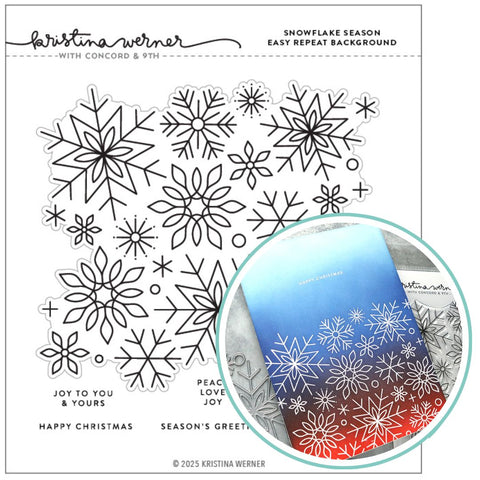 Kristina Werner | C9 : Snowflake Season | Easy Repeat Background | Stamp