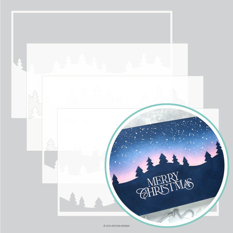 Kristina Werner | C9 : Trees & Forest Background | Stencil Pack