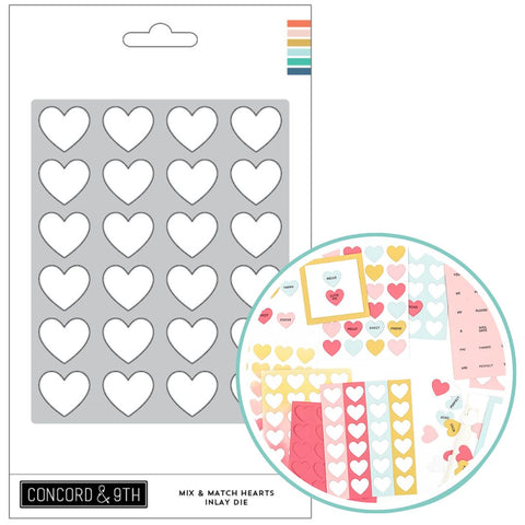 CONCORD & 9 th : Mix and Match Hearts Inlay | Die