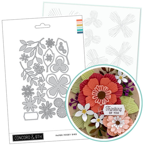 CONCORD & 9 th :  Paper Posy | Embossing Folder & Die Bundle