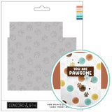 CONCORD & 9 th : Paw Prints Double Card Front | Die