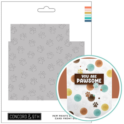 CONCORD & 9 th : Paw Prints Double Card Front | Die
