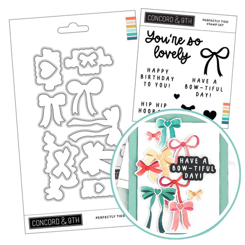 CONCORD & 9 th : Perfectly Tied | Stamp & Die Bundle
