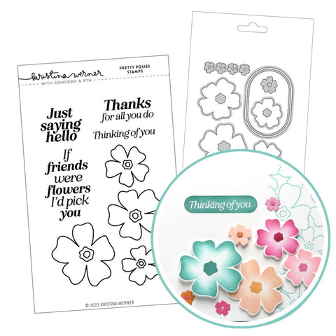 Kristina Werner | C9 :  Pretty Posies | Stamp & Die Bundle