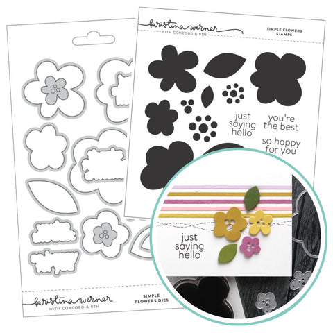 Kristina Werner | C9 :  Simple Flowers | Stamp & Die Bundle