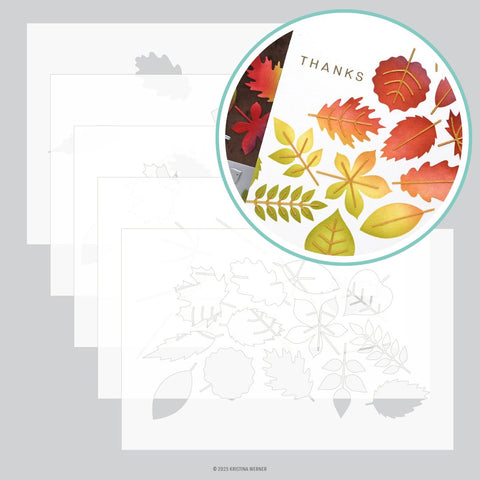 Kristina Werner | C9 :Thankful Leaves | Stencil Pack