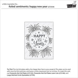 LAWN FAWN: Foiled Sentiments | Happy New Year | Hot Foil Plate