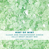TRINITY STAMPS: Jelly Drop Hearts Embellishment Mix | Hint of Mint