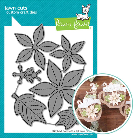LAWN FAWN: Stitched Poinsettia | Lawn Cuts Die