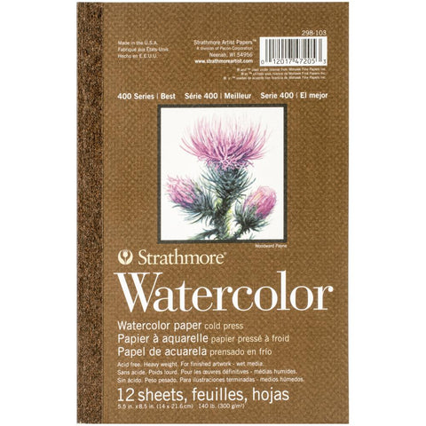 STRATHMORE: Watercolor Paper Pad 400 Series 5.5" x 8.5"