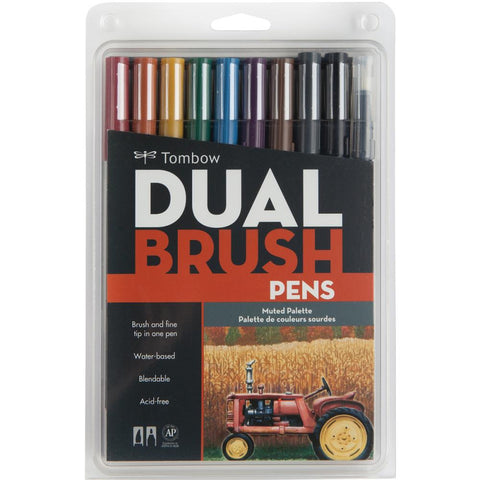 TOMBOW: Dual Brush Pens 10pk (Muted)