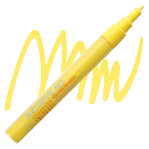 MONTANA: 0.7mm Extra Fine Nib Acrylic Paint Marker (Shock Yellow Light)