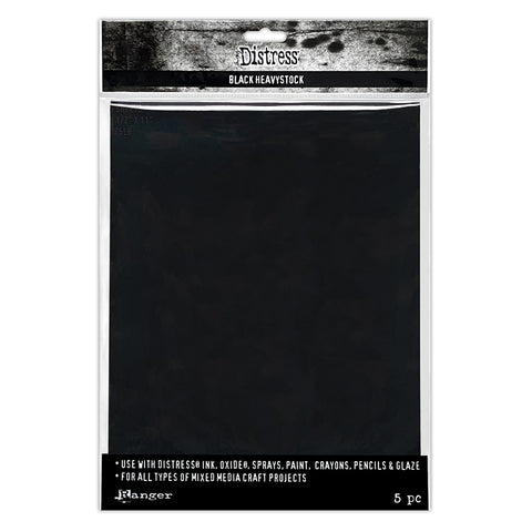 TIM HOLTZ: Distress Heavy Cardstock Black | 8.5 x 11
