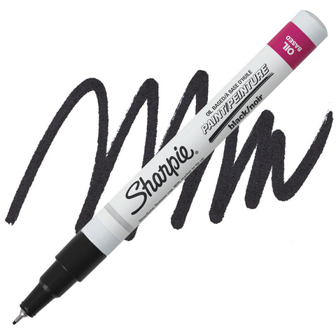 Sharpie Oil-Based Paint Marker, Extra Fine Point, Black Ink