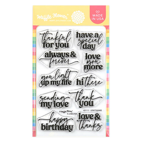 WAFFLE FLOWER: Love Thanks Sentiments | Stamp