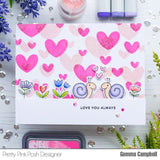 PRETTY PINK POSH:  Stencil (Layered Hearts 2 pack)